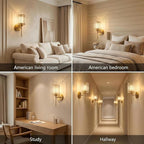 Gold Crystal Wall Sconce Battery Operated and Rechargeable Wall Light - Image 7