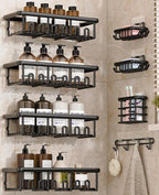 8 Pack Adhesive Rustproof Shower Shelves by Unknown