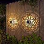 gardencave 4 Pack Solar Fence Lights Metal Solar Powered Outdoor Wall Deck Step - Image 6