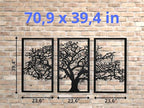VAILLA Tree of Life Wall Art Decor Set of 3 Wall Hanging Sculpture Modern Wall - Image 6