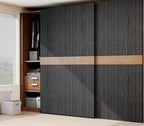 Black Grasscloth Wallpaper Peel and Stick Fabric Linen Textured 24"x394" - Image 8