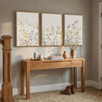 3 Piece Framed Watercolor Floral Canvas Wall Art - Image 5
