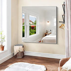 KOCUUY Silver Mirror, HD Tempered Glass, Anti-Rust Frame, Modern Design - Image 5