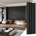Wood Slat Acoustic Panels, 4 Pack 94" x 8"/ 240 x20cm Wood Wall Panels by HomeUpgradeMadeSimple