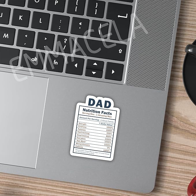 (3PCS) Dad Stickers, Waterproof Vinyl Decals for Laptops, Tumblers, Books, Scrapbooks, Water Bottles, Father's Day Gift for Dad, Papa 3 x 2.1 Inch