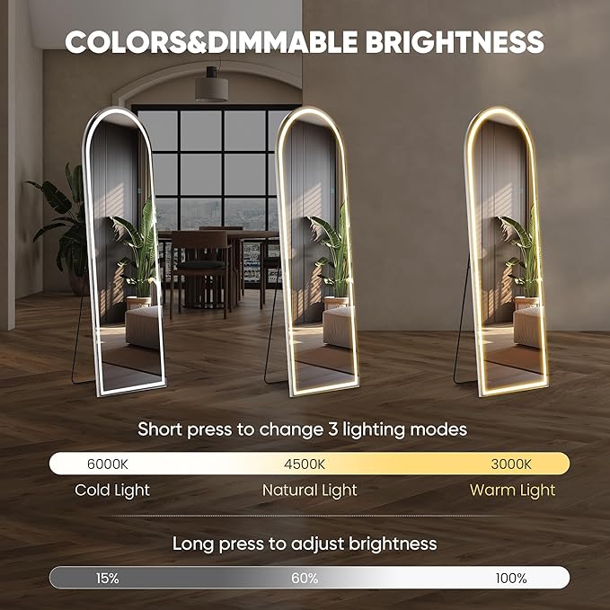 DUMOS Arched LED Mirror Full Length - Image 3