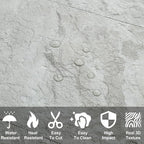 AULIGET 2-Piece Light Slate Peel and Stick Backsplash Wall Tiles, Laundry Room - Image 2