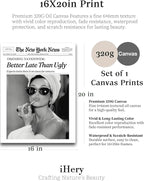 iHery Unframed Hepburn Newspaper Trendy 16x20 in Vintage Headline Canvas Print - Image 2
