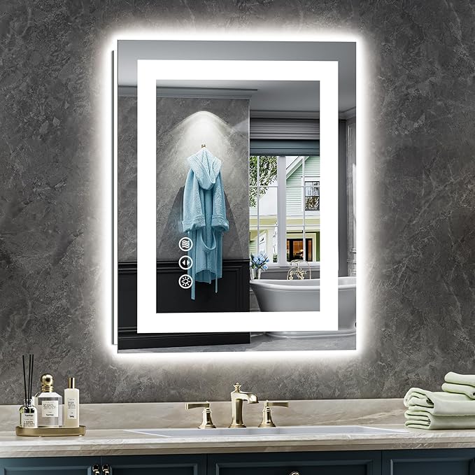 Briivue 20x28 Inch LED Bathroom Mirror by Briivuemodernmirrors