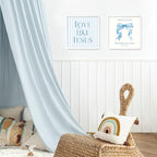 LARTSFRO Coquette Blue Bow Jesus Wall Art Decor Posters, Light Blue Bow - Image 5