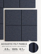 Bumusty Large Felt Bulletin Board, 30 Push Pins, 40 Adhesive Tabs, Deep - Image 3