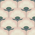 CiCiwind 17.3"×393.7" Wallpaper Peel and Stick Pink Boho Wall Paper Floral by CiCiwind