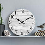 KECYET Wall Clock Battery Operated 8 Inch Gray Silent Non Ticking Country - Image 8