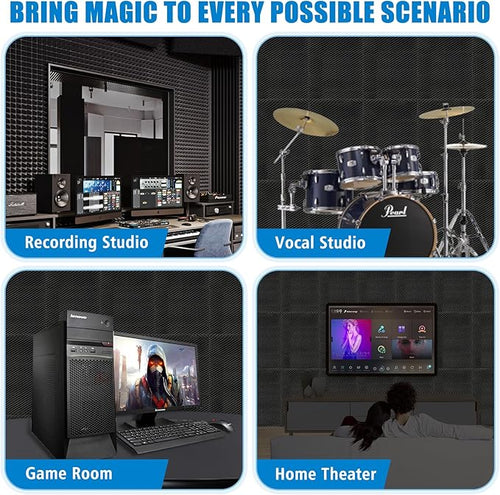 4 Pack-48X24X2 Inches Acoustic Panels, Egg Crate Foam soundproof wall Panels - Image 2