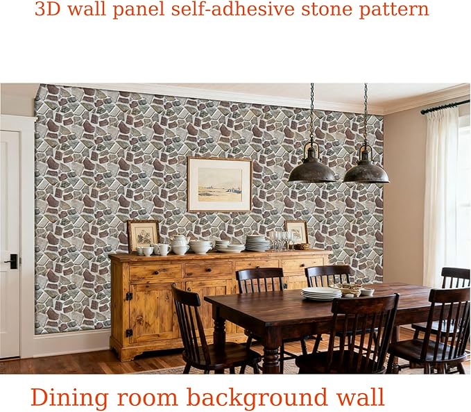 3D wall Panels Peel and Stick, Faue Stone Wall Panel, 3D Texture PVC Waterproof - Image 5