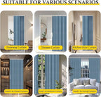 AJAZZ 100% Blackout Accordion Doors Interior Magnetic Door Curtain Closet Door - Image 5