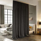 Room Divider Curtains for Ceiling Track Rod, 10 ft Wide x 8 ft Tall, 1 Panel by RoomDarkning