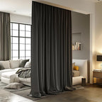 Room Divider Curtains for Ceiling Track Rod, Noise Reduction Privacy Panel for by RoomDarkning