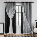 XiDi Grommet Blackout Curtains for Bedroom & Living Room, Unicorn Pattern by Addsomecolortolife