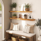 48" Rustic Elm Floating Shelves - Image 4
