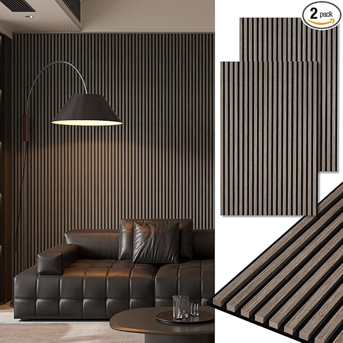 Art3d 2-Pack 48" x 24" Acoustic Wood Panels by Art3d