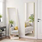 Aluminum Frame Mirror, Free Standing Leaning Mirror Hanging Mounted Mirror - Image 3