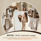 Antok 91" x46” Arched Full Length Floor Mirror, Free Standing/Wall Mount/Leaning - Image 3
