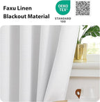 NICETOWN Faux Linen Valances, Short Cafe Curtains Kitchen Tiers, Room Darkening - Image 4