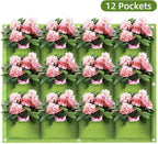 Hanging Planting Grow Bags, 12 Pockets Hanging Vertical Wall Planter Wall - Image 2