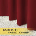 NICETOWN Burgundy Red Blackout Curtains 84 inch Length, Grommet Top Room - Image 5