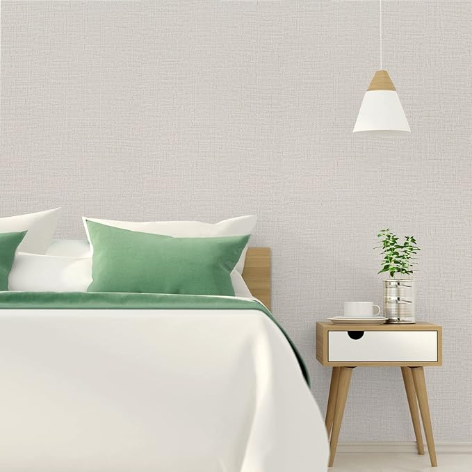 TANONE Contact Paper Peel and Stick 23.6" W X394 L, Grasscloth Wallpaper Self - Image 2