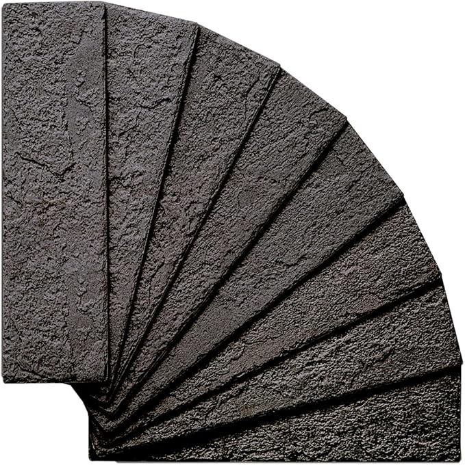 Old Town Black Faux Brick Wall Tiles, 3D Thin Brick Veneers - Image 2