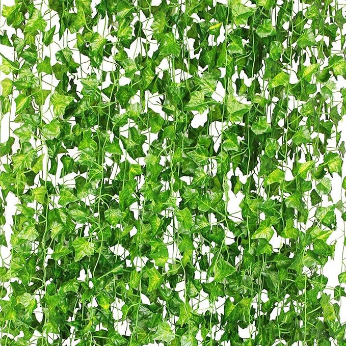 CQURE 240 Pack 1680Ft Artificial Ivy Fake Vines, Ivy Garland Greenery Garland by CQURE