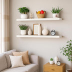 BGMG Wood Floating Shelves 36 inch Long, Wide Rustic Wooden Wall Shelves - Image 6