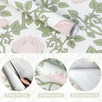 YXTII Floral Wallpaper Peel and Stick - Image 6