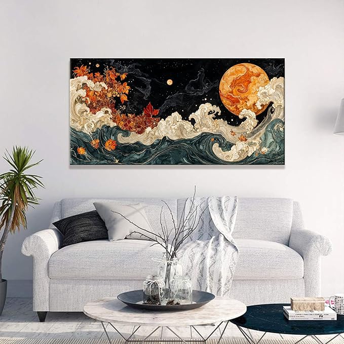 Suconvng Modern Boho Abstract Wall Artwork Canvas Art Wall Decor Pictures - Image 3