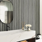 Grey Wood Wall Slat Panels Peel and Stick 3D Fluted Wood Panels - Image 8