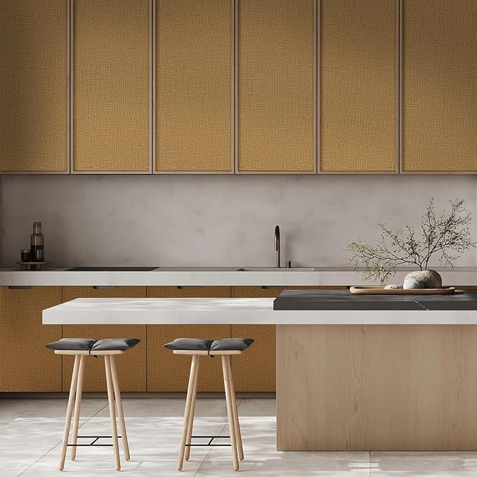 WADILE Grasscloth Peel and Stick Wallpaper 15.7in x 196.8in, Textured Contact - Image 5