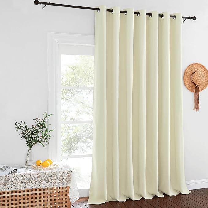 NICETOWN Blackout Patio Door Curtain Extra Wide and Long, Grommet Solid Room - Image 2