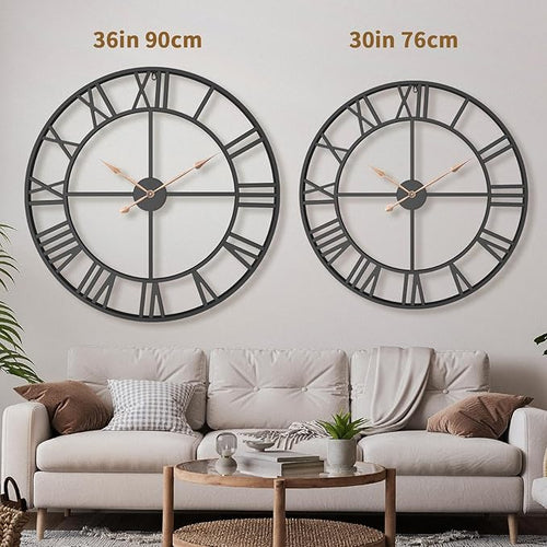 36 Inch Extra Oversized Large Giant Modern Decorative Wall Clock, Vintage - Image 2