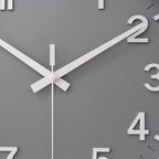HZDHCLH Grey Wall Clock 12 Inch Silent Non Ticking Clock - Image 5