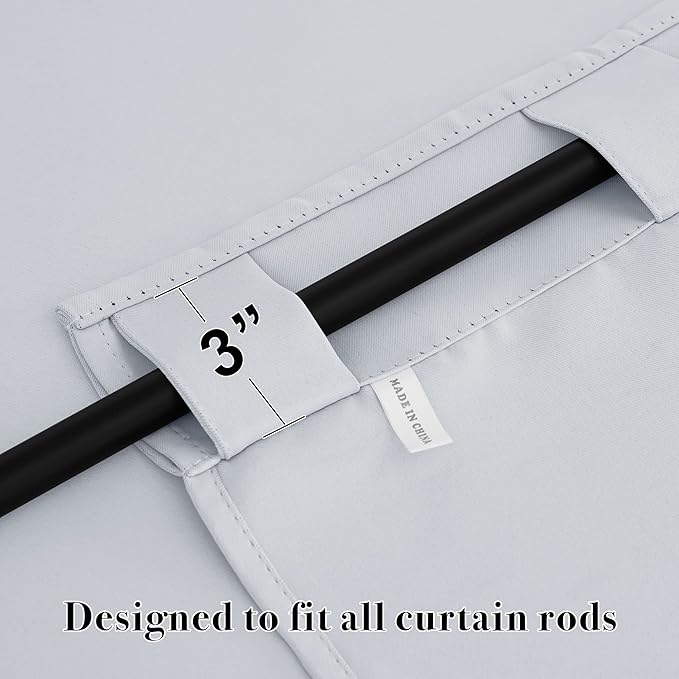 RYB HOME Blackout Curtains for Living Room, Privacy Thermal Insulating Window - Image 5