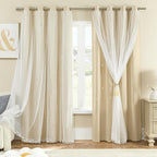 XiDi Curtains for Bedroom Decor Beige52/84/1 by Addsomecolortolife