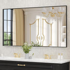 LOAAO Black Bathroom Mirror 50"X30" - Image 3