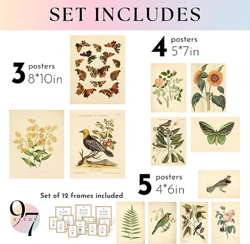 97 Decor FRAMED Vintage Botanical Prints Wall Art - Image 2