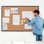 Extra Large Cork Bulletin Board 60" X 48", Foldable Notice Pin Board - Image 2
