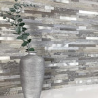 AULIGET 40 Sheets Peel and Stick Backsplash, Distressed Wood Look PVC Wall - Image 2