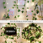 suddus Vine with Fairy Lights Plug in, 33ft 100 LED Ivy String Lights - Image 3