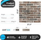 Art3d 10-Pack 52.5 Sq.Ft Faux Brick 3D Wall Panels Peel and Stick in Gray Brown - Image 5
