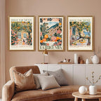 SYWENNOI 3 Pieces Wood Framed Italy Scenes Canvas Wall Art, Tuscan Wall Decor - Image 2